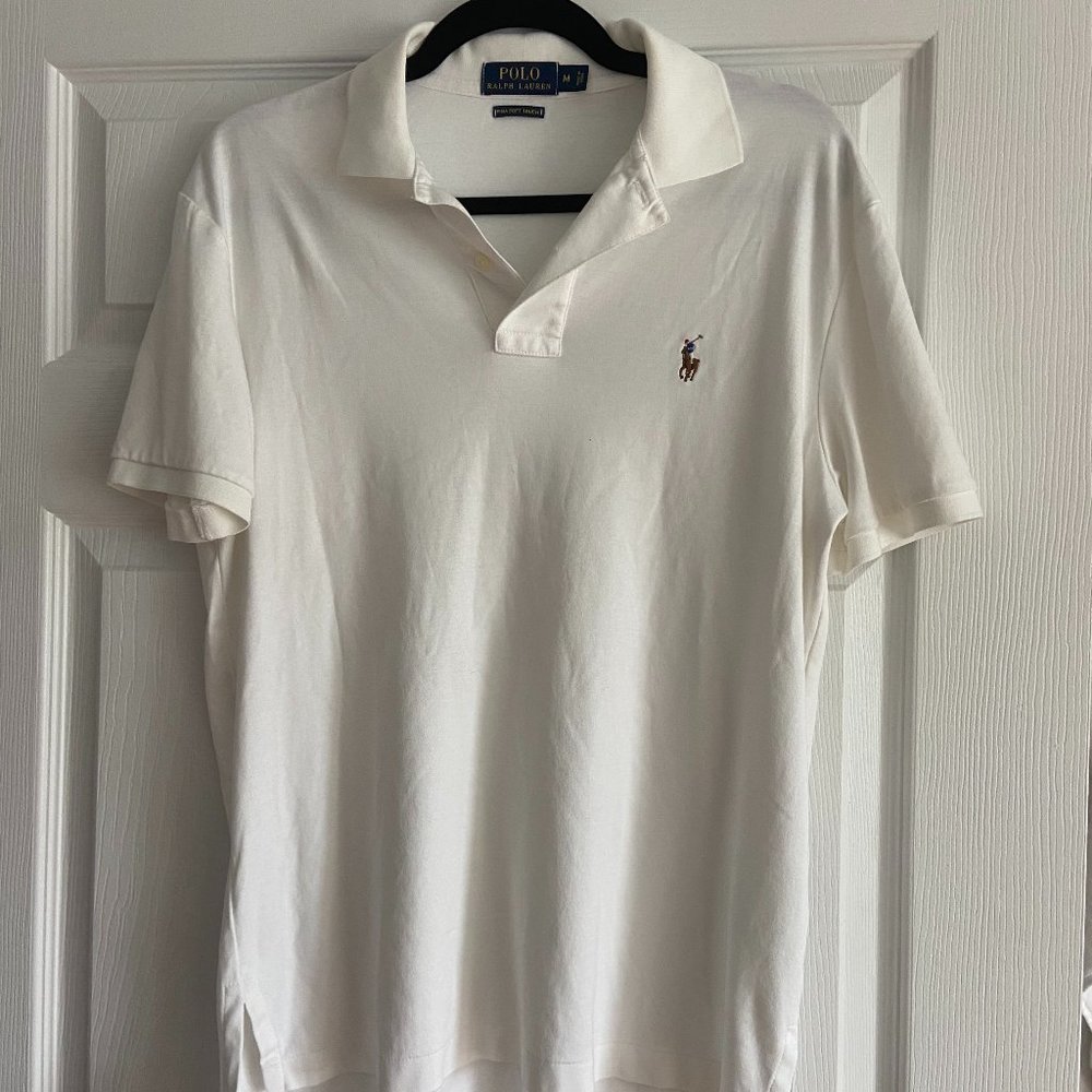 POLO Ralph Lauren Men White Polo Shirt Sz M